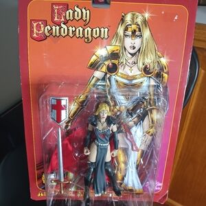 Vintage 1999 LADY PENDRAGON Black Sash Variant Silverhawk Productions Action NEW